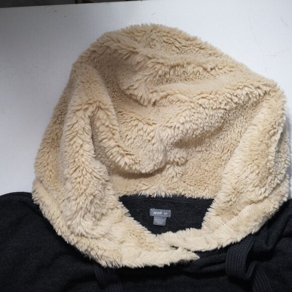 Aerie Dark Grey Size Small Oversized Terry Fleece Lined Hoodie - Picture 4 of 10